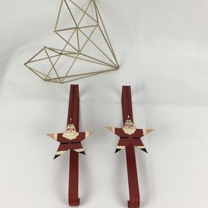 Santa Clause Over The Door Wreath Hangers Set of Two